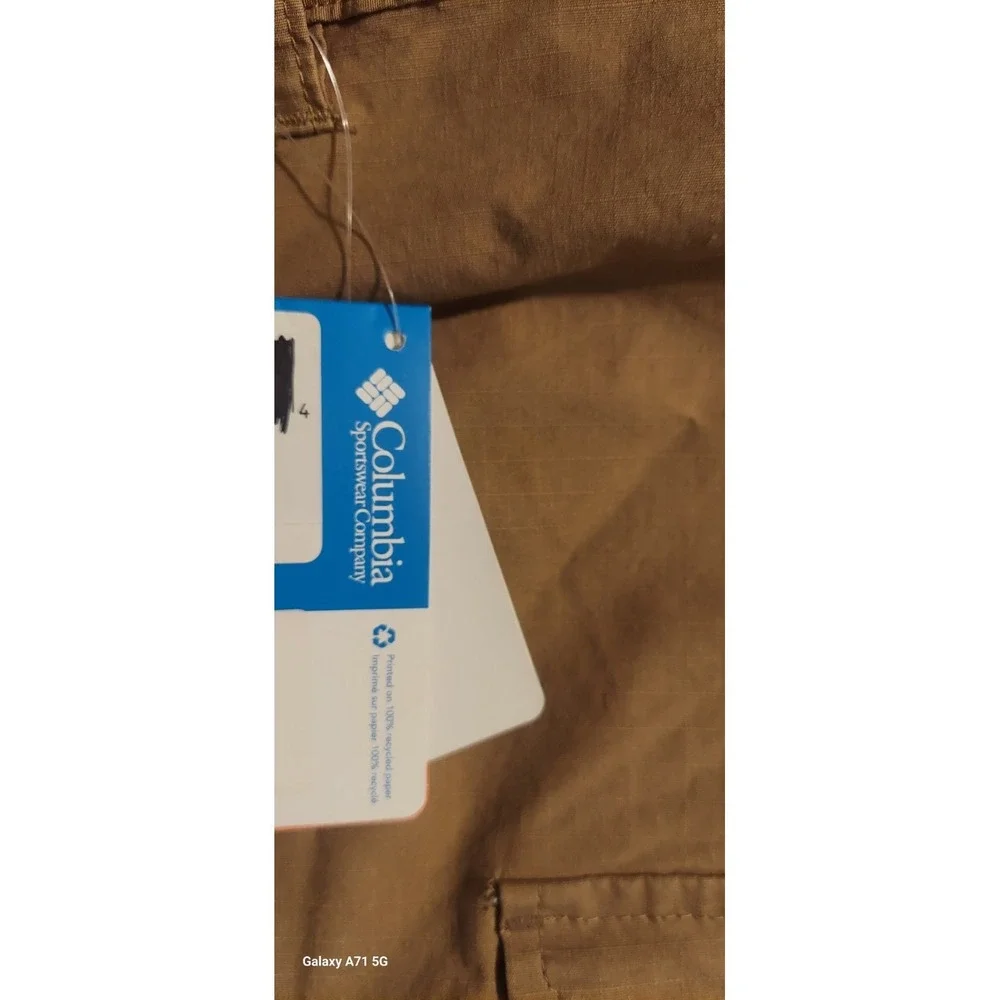 NEW Columbia OMNI-SHADE 50 Womens Size 12 Musturd Zipper Activity Skirt Hiking